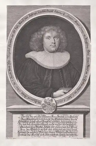 M. Gabriel Spitzel... - Gabriel Spitzel (1664-1704) Diakon Augsburg Pfarrer / Wappen