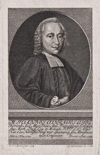 M. Ioannes Conradus Loehl - Johann Konrad Löhl (1723-1769) Nürnberg Altdorf Helmstadt Portrait