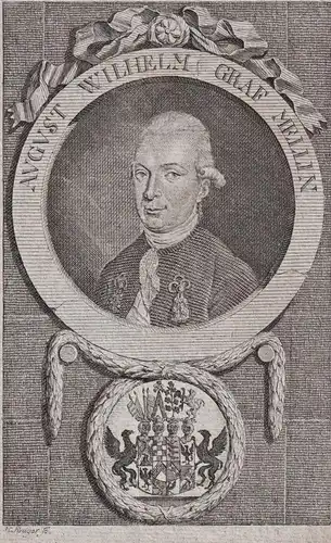 August Wilhelm Graf Mellin - August Wilhelm Graf von Mellin (1746-1836) Kammerherr Kämmerer Künstler Stettin
