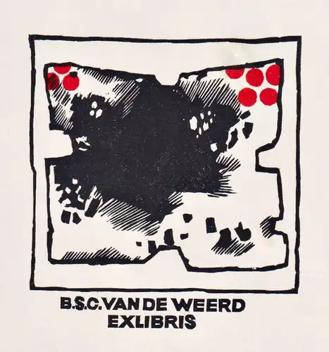 B.S.C. Vande Weerd Exlibris - Exlibris ex-libris Ex Libris bookplate