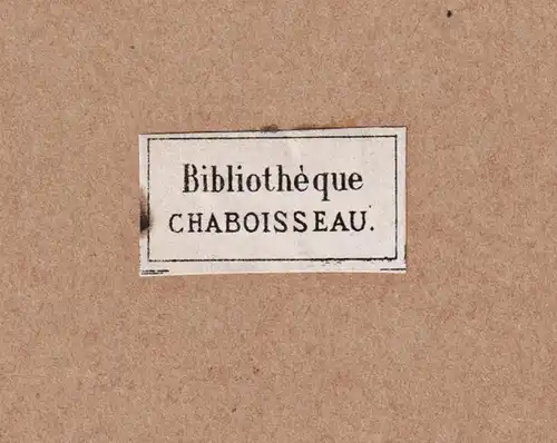 Bibliotheque Chaboisseau - Bibliothek library Exlibris ex-libris Ex Libris / bookplate