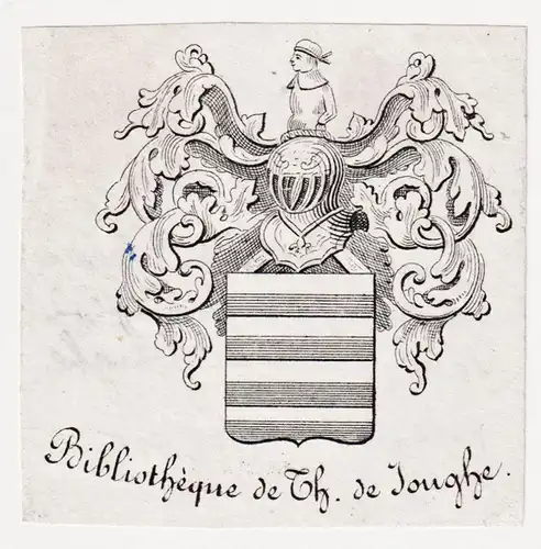 Bibliotheque de Th. de Jonghe - Exlibris ex-libris Ex Libris / Wappen coat of arms / armorial bookplate