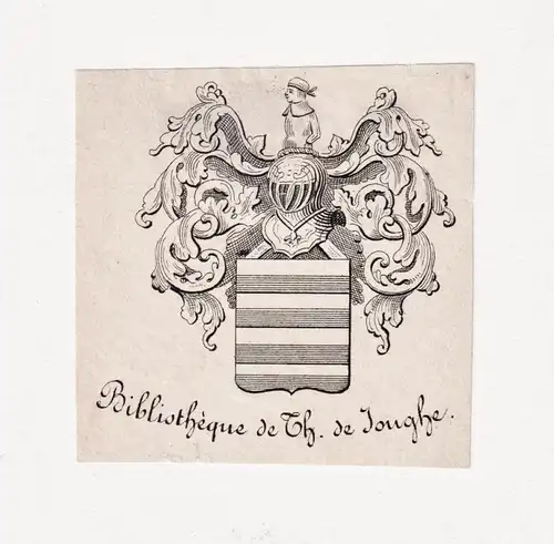 Bibliotheque de Th. de Jonghe - Exlibris ex-libris Ex Libris / Wappen coat of arms / armorial bookplate