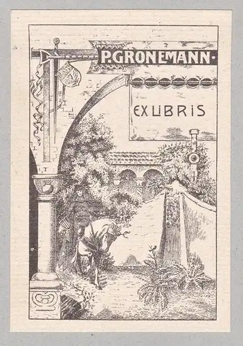 P. Gronemann - Exlibris ex-libris Ex Libris bookplate