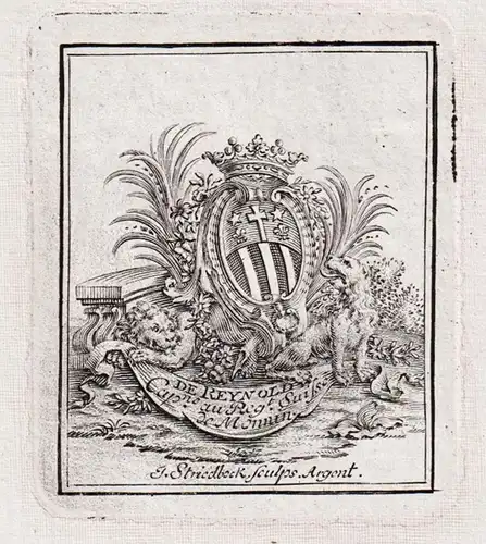 Reynold - Exlibris ex-libris Ex Libris armorial bookplate Wappen coat of arms