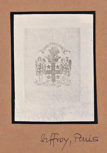 Saffroy - Paris Exlibris ex-libris Ex Libris / armorial bookplate Wappen coat of arms