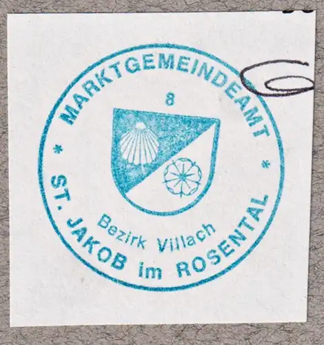 St. Jakob im Rosental Bezirk Villach - Exlibris Stempel ex-libris Ex Libris bookplate stamp