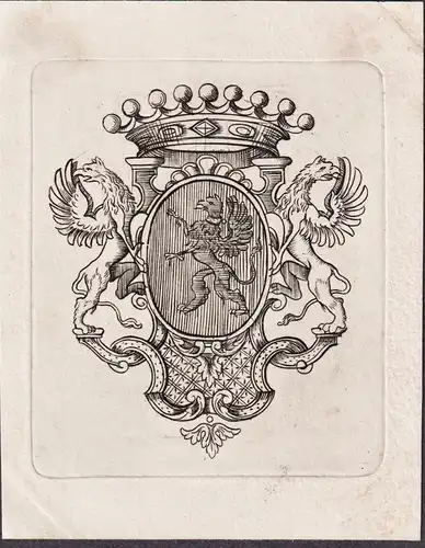 Tscharner - Exlibris ex-libris Ex Libris armorial bookplate Wappen coat of arms