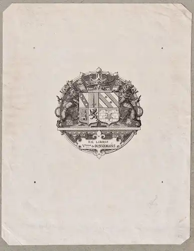 Utesse de Bonnemains - Exlibris ex-libris Ex Libris / armorial bookplate Wappen coat of arms