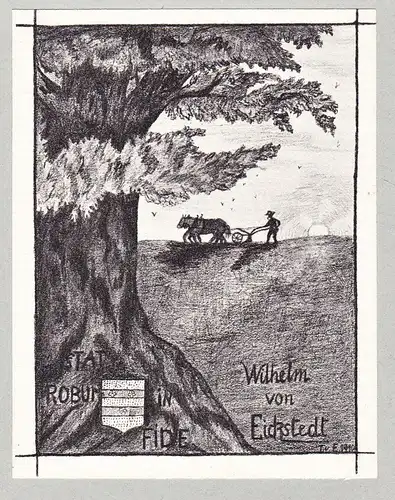 Wilhelm von Eickstedt - Exlibris ex-libris Ex Libris bookplate