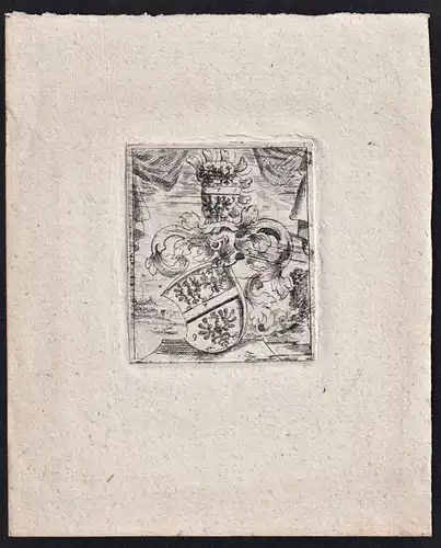 Exlibris ex-libris Ex Libris armorial bookplate Wappen coat of arms