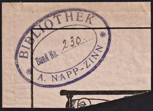 A. Napp-Zinn - Exlibris Stempel ex-libris Ex Libris bookplate stamp
