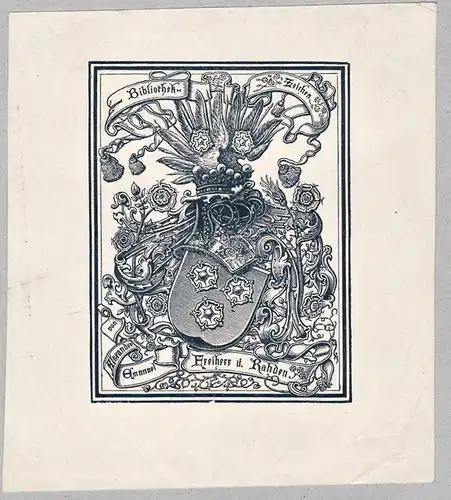 Alexander Emanuel Freiherr v. Rahden - Exlibris ex-libris Ex Libris bookplate