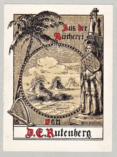 Aus der Bücherei von D.F. Rutenberg - Exlibris ex-libris Ex Libris bookplate