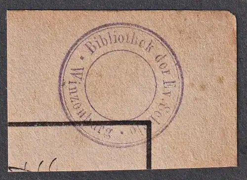 Bibliothek der Ev. Schule Winzenberg - Exlibris Stempel ex-libris Ex Libris bookplate stamp
