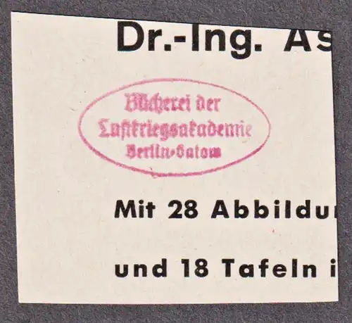 Bücherei der Luftkriegsakademie Berlin-Satow - Exlibris Stempel ex-libris Ex Libris bookplate stamp