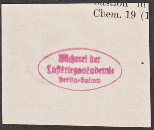 Bücherei der Luftbelegsakademie Berlin-Satow - Exlibris Stempel ex-libris Ex Libris bookplate stamp