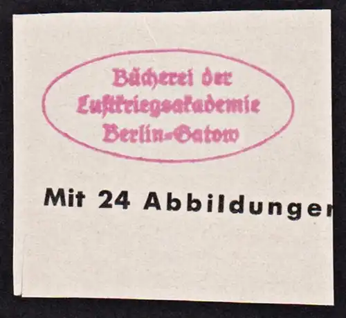 Bücherei der Luftkriegsakademie Berlin-Satow - Exlibris Stempel ex-libris Ex Libris bookplate stamp