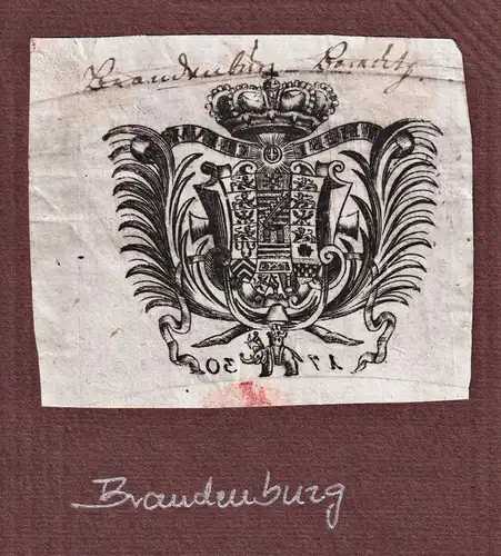 Brandenburg - Exlibris ex-libris Ex Libris / armorial bookplate Wappen coat of arms