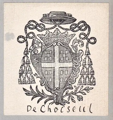 De Choiseul - Exlibris ex-libris Ex Libris armorial bookplate Wappen coat of arms