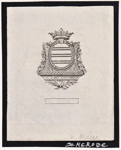 du Parc Locmeria -  Exlibris ex-libris Ex Libris / armorial bookplate Wappen coat of arms