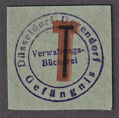 Düsseldorf Derendorf Gefängnis - Stempel stamp Exlibris ex-libris Ex Libris bookplate