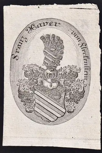 Franz Xaver von Fleckenstein - Exlibris ex-libris Ex Libris armorial bookplate Wappen coat of arms