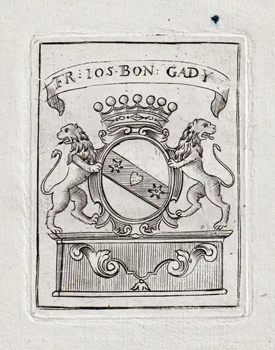 Gady - Schweiz Suisse Exlibris ex-libris Ex Libris armorial bookplate Wappen coat of arms