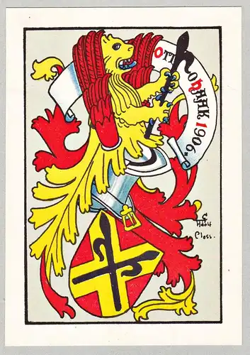 Otto Haak 1906 - Exlibris ex-libris Ex Libris armorial bookplate Wappen coat of arms