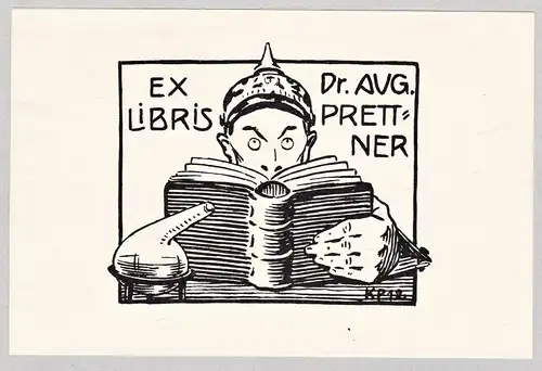 Ex Libris Dr. Aug. Prettner - August Prettner Exlibris ex-libris Ex Libris bookplate