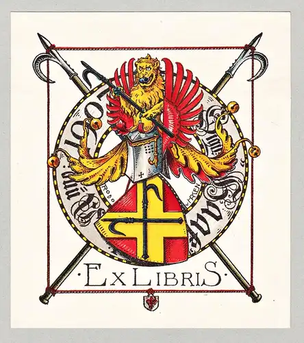 Otto Haak - Exlibris ex-libris Ex Libris armorial bookplate Wappen coat of arms