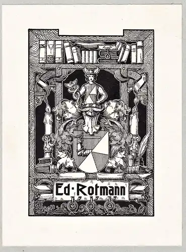 Ed Rotmann - Exlibris ex-libris Ex Libris armorial bookplate Wappen coat of arms