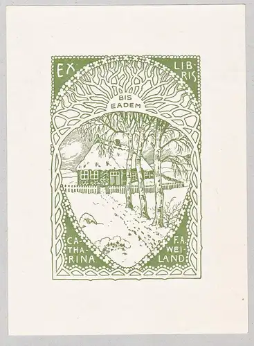 Ex Libris - Catharina F. A. Weiland - Exlibris ex-libris Ex Libris bookplate