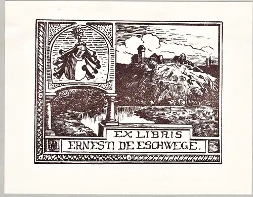 Ex Libris - Ernesti de Eschwege - Exlibris ex-libris Ex Libris armorial bookplate Wappen coat of arms