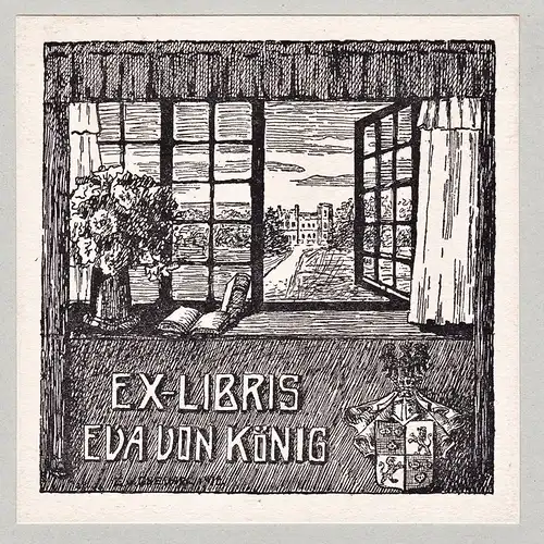 Ex Libris Eva von König - Exlibris ex-libris Ex Libris armorial bookplate Wappen coat of arms
