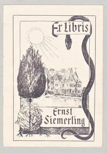 Ex Libris Ernst Siemerling - Exlibris ex-libris Ex Libris bookplate