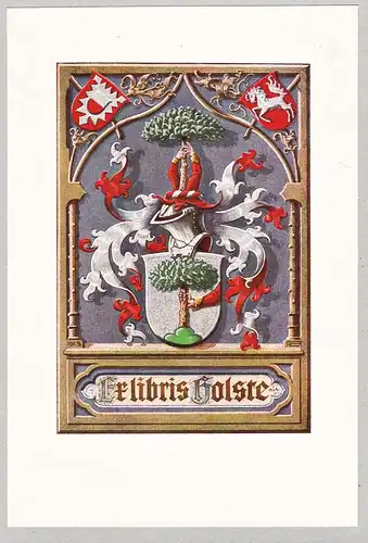 Ex Libris Holste - Exlibris ex-libris Ex Libris armorial bookplate Wappen coat of arms