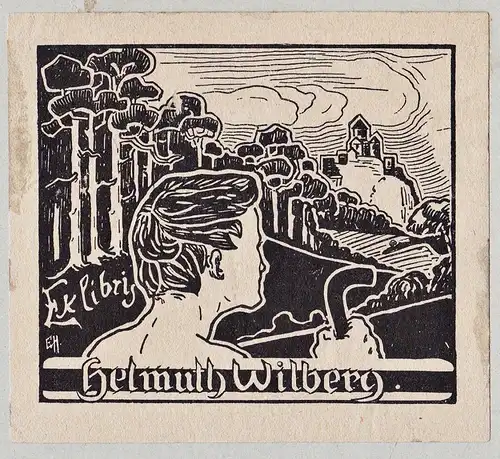 Ex Libris Helmuth Wilberg - General Flieger der Luftwaffe Exlibris ex-libris Ex Libris bookplate