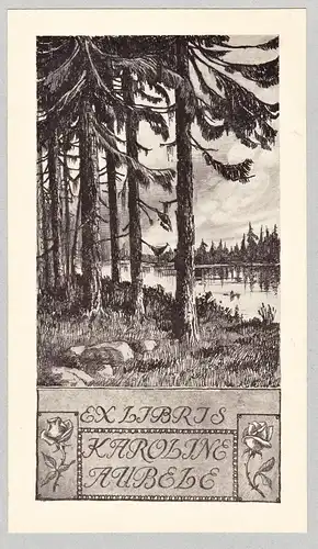 Ex Libris Karoline Aubele - Exlibris ex-libris Ex Libris bookplate