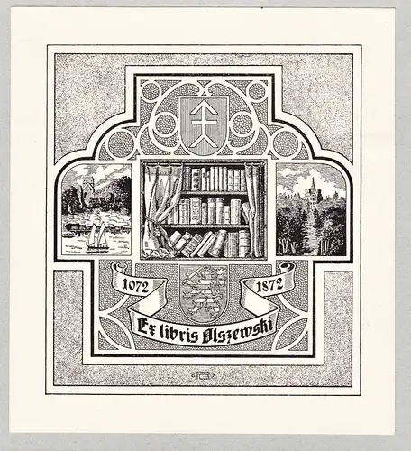 Ex Libris Olszewski - Exlibris ex-libris Ex Libris armorial bookplate Wappen coat of arms