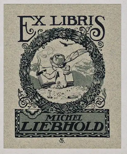 Ex libris Michel Liebhold - München Exlibris ex-libris Ex Libris bookplate