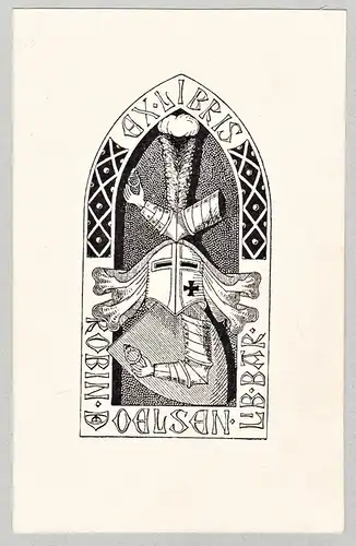 Ex Libris Robin Oelsen - Exlibris ex-libris Ex Libris armorial bookplate Wappen coat of arms