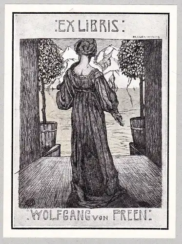 Ex Libris Wolfgang von Preen - Exlibris ex-libris Ex Libris bookplate