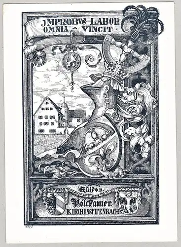 Guido v. Volckamer Kirchensittenbach - Exlibris ex-libris Ex Libris armorial bookplate Wappen coat of arms