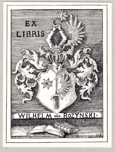 Ex Libris Wilhelm Rozynski - Exlibris ex-libris Ex Libris armorial bookplate Wappen coat of arms