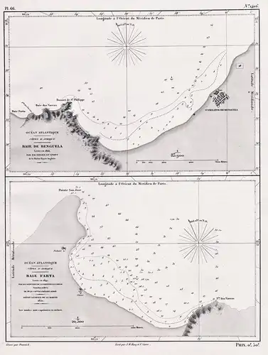 Baie de Benguela / Baie Farta - Benguela Bay Baía Farta Angola / Africa Afrika Afrique / sea chart map Marine