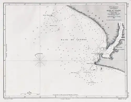 Baie de Cestos - Cestos Liberia Westafrika West Africa / Africa Afrika Afrique / sea chart map Marine