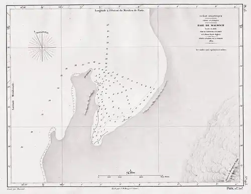 Baie de Walwich - Walvis Bay Walvisbaai Namibia / Africa Afrika Afrique / sea chart map Marine