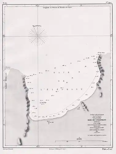 Baie de l'Elephant - Bangwe Bay Tanzania / Africa Afrika Afrique / sea chart map Marine