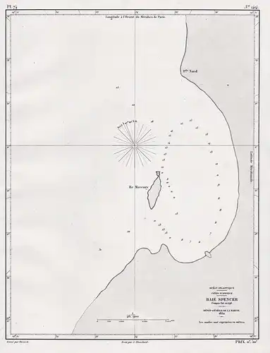 Baie Spencer - Spencer Bay Namibia / Africa Afrika Afrique / sea chart map Marine